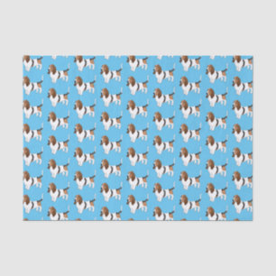 Basset hond cartoon illustratie tissuepapier