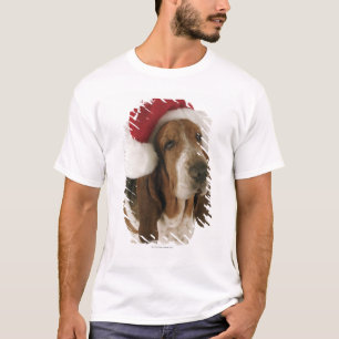 Basset hond in Santa hat T-shirt