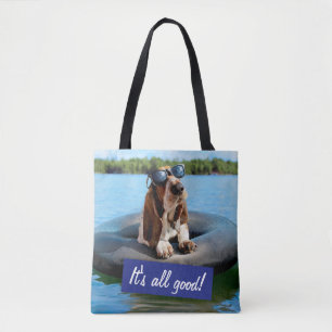 Basset Hond in zonnebril Draagtas