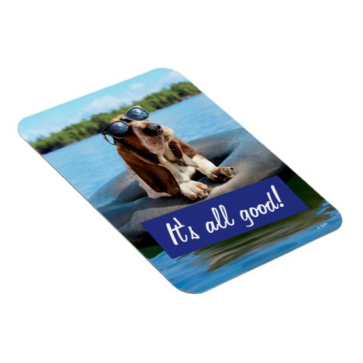 Basset Hond in zonnebril Magneet (Rechterzijde)