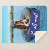 Basset Hond in zonnebril Sherpa Deken (Voorkant (horizontaal))