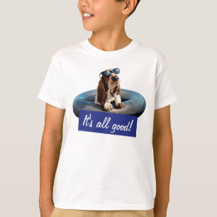 Basset Hond in zonnebril T-shirt