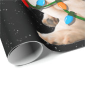 basset hond kerstmis grappige hondshond cadeaupapier (Rol Hoek)