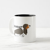 basset hond tweekleurige koffiemok (Voorkant links)