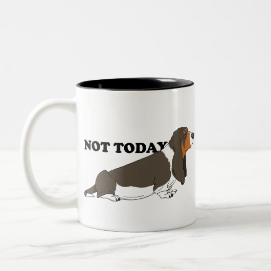 basset hond tweekleurige koffiemok (Links)