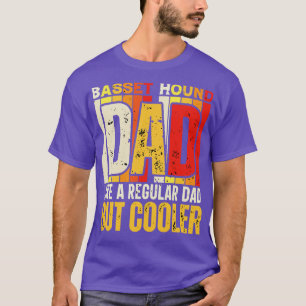 basset hond vader als een gewone vader maar cooler t-shirt