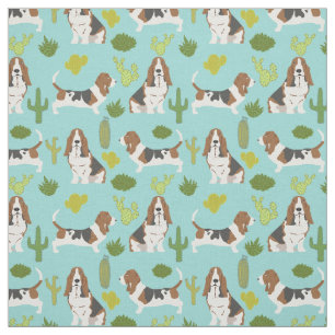 Basset-hondcactus stof - hondenweefsel voor quilt