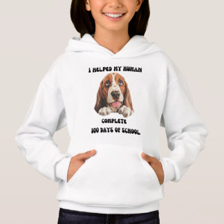 Basset Hound 100 dagen schoolhoodie