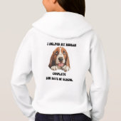 Basset Hound 100 jours de Sweat - shirt à capuche  (Dos)