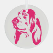 BASSET HOUND [24] GLAS ORNAMENT (Achterkant)