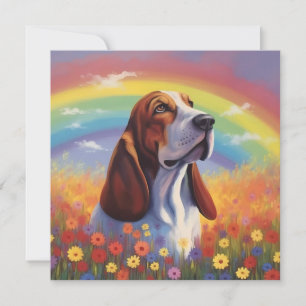 Basset Hound Aangepaste Hondennaam Regenboog Sympa