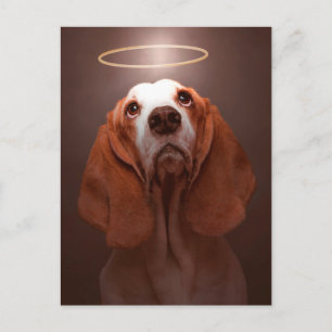 Basset Hound Angel Briefkaart