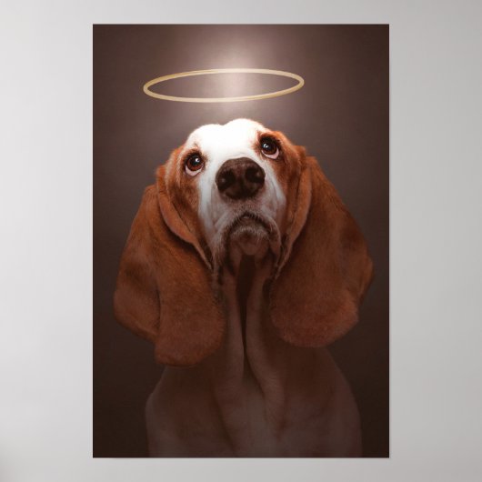 Basset Hound Angel Poster (Voorkant)
