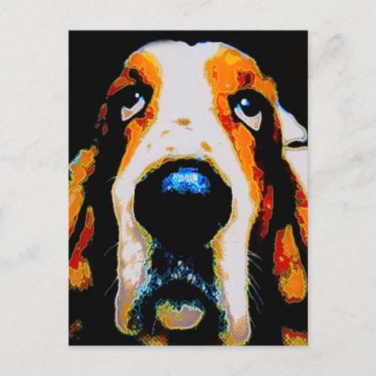 Basset Hound art Briefkaart (Voorkant)