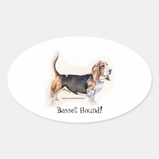 Basset Hound ! Autocollant (Devant)