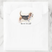 Basset Hound ! Autocollant (Sac)