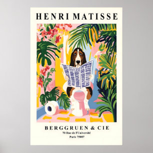 Basset Hound Badkamer Print Matisse Stijl Hond op