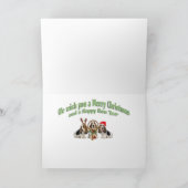 Basset Hound Bark Herald Angels Sing Feestdagen Kaart (Binnen)