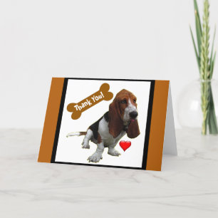 Basset Hound, bedankt Feestdagen Kaart