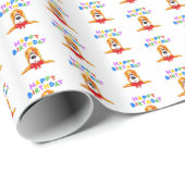 Basset Hound Birthday Cadeaupapier (Rol Hoek)