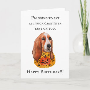 Basset Hound Birthday-kaart Kaart