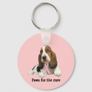 Basset Hound Breast Cancer Sleutelhanger