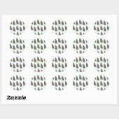 Basset Hound Breed Dog Pattern sterren Kerstmis Ronde Sticker (Vel)