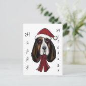 Basset Hound Briefkaart (Staand voorkant)