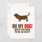 Basset Hound Briefkaart (Voorkant / Achterkant)