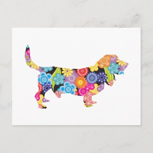 Basset Hound Briefkaart (Voorkant)