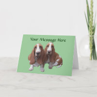Basset Hound Buddies Wenskaart