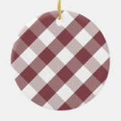 Basset Hound Buffalo Check Keramisch Ornament (Achterkant)