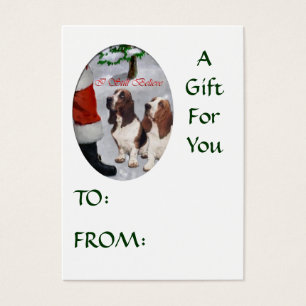 Basset Hound Cadeaux de Noël Nom Tags