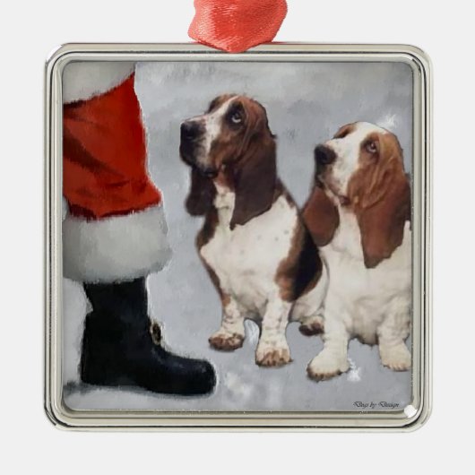 Basset Hound Cadeaux de Noël Ornement (Devant)