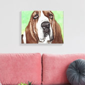 Basset Hound Canvas Art-Prints Afdruk (Insitu (Woonkamer))