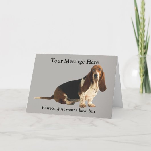 Basset Hound Carte de voeux Amoureux (Devant)