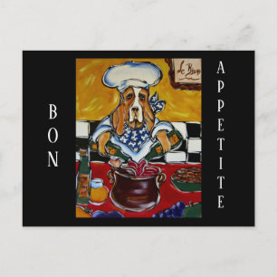Basset Hound chef Briefkaart