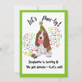 Basset Hound Chien Donut Anniversaire Invitation d (Devant)