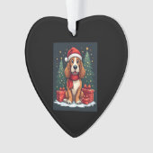 Basset Hound Chien Fêtes de Noël Père Noël Amoureu (devant)