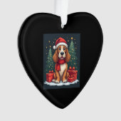 Basset Hound Chien Fêtes de Noël Père Noël Amoureu (devant)