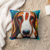 Basset hound chien mignon coussin (Couverture)