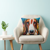 Basset hound chien mignon coussin (Chaise)