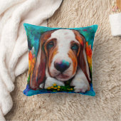 Basset hound chien mignon coussin (Couverture)