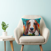 Basset hound chien mignon coussin (Chaise)