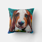 Basset hound chien mignon coussin (Verso)