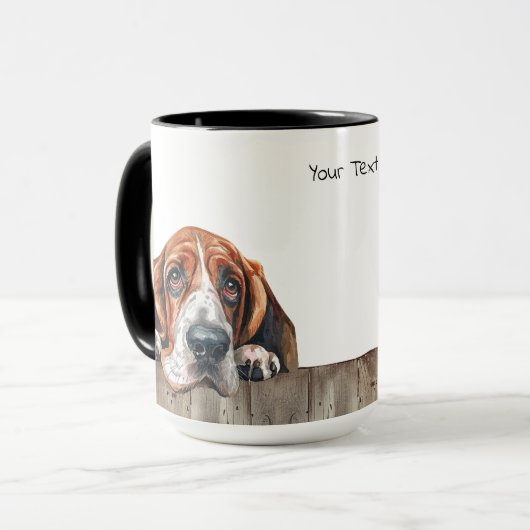 Basset Hound Chien Mug (Devant gauche)