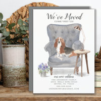 Basset Hound Chien Nous avons Déménagé Faire-part