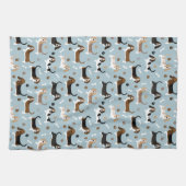 Basset Hound Chig Bones and Paws Serviette de cuis (Horizontal)