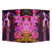 Basset Hound Chiot Blooms Chien Art