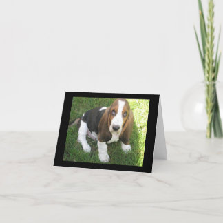 basset hound chiot chien vierge carte de note